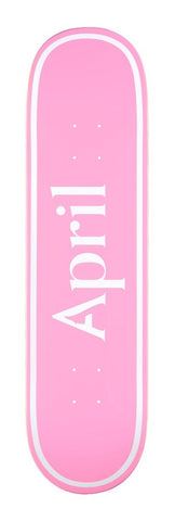 APRIL TEAM OG LOGO WHITE-PINK DECK SIZE 8.00