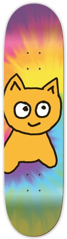 MEOW TEAM BIG CAT TIE DYE SIZE DECK 7.50 X 30.25