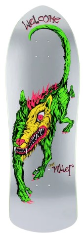 WELCOME CHRIS MILLER BEAST ON CROSSBONE SILVER SHAPED DECK SIZE 10.00 X 30.00