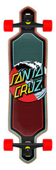 Wave Dot Splice 9.0in x 36in Drop Thru Cruiser Skateboard Santa Cruz Complete
