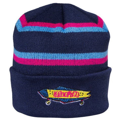 KROOKED BORED CUFF BEANIE NAVY