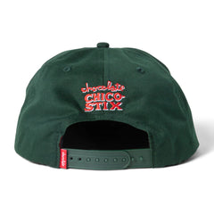 Chocolate Rooster 5 Panel Hat Forest Green