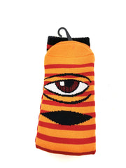 TM Sect Eye Stripe Crew Socks-Yellow/Navy/Orange